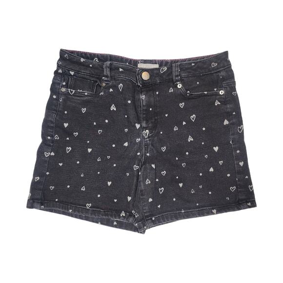 CALVIN KLEIN JEANS Other - Calvin Klein Jeans Kids Black Shorts Rare HTF Heart Print Youth Size 14 Denim